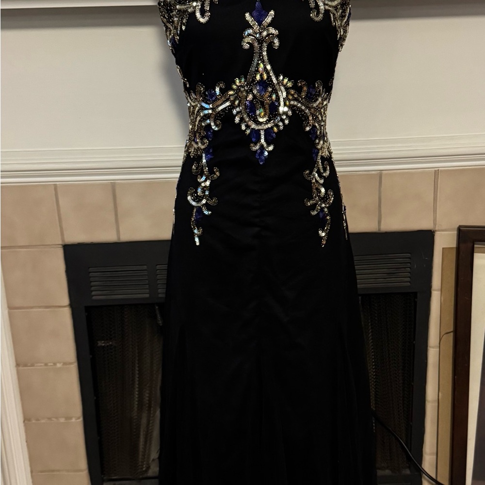 Midnight Velvet Flapper Inspired Multi Colored Dress
